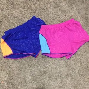 2 piece set shorts Reebok size M(10) kids blue and pink